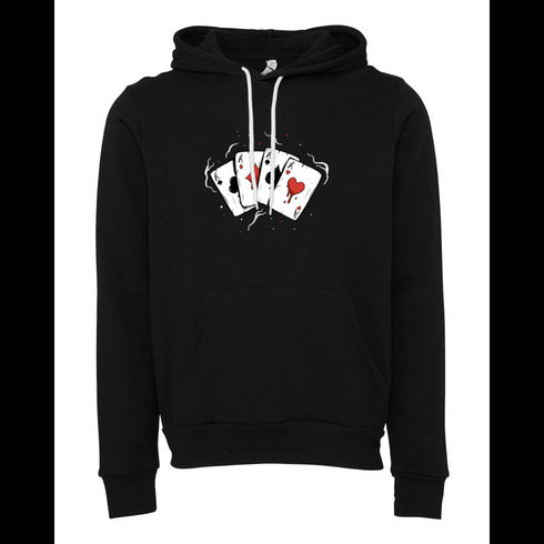 Cartoon Playing Cards A Decal Bella canvas hoodie 3719